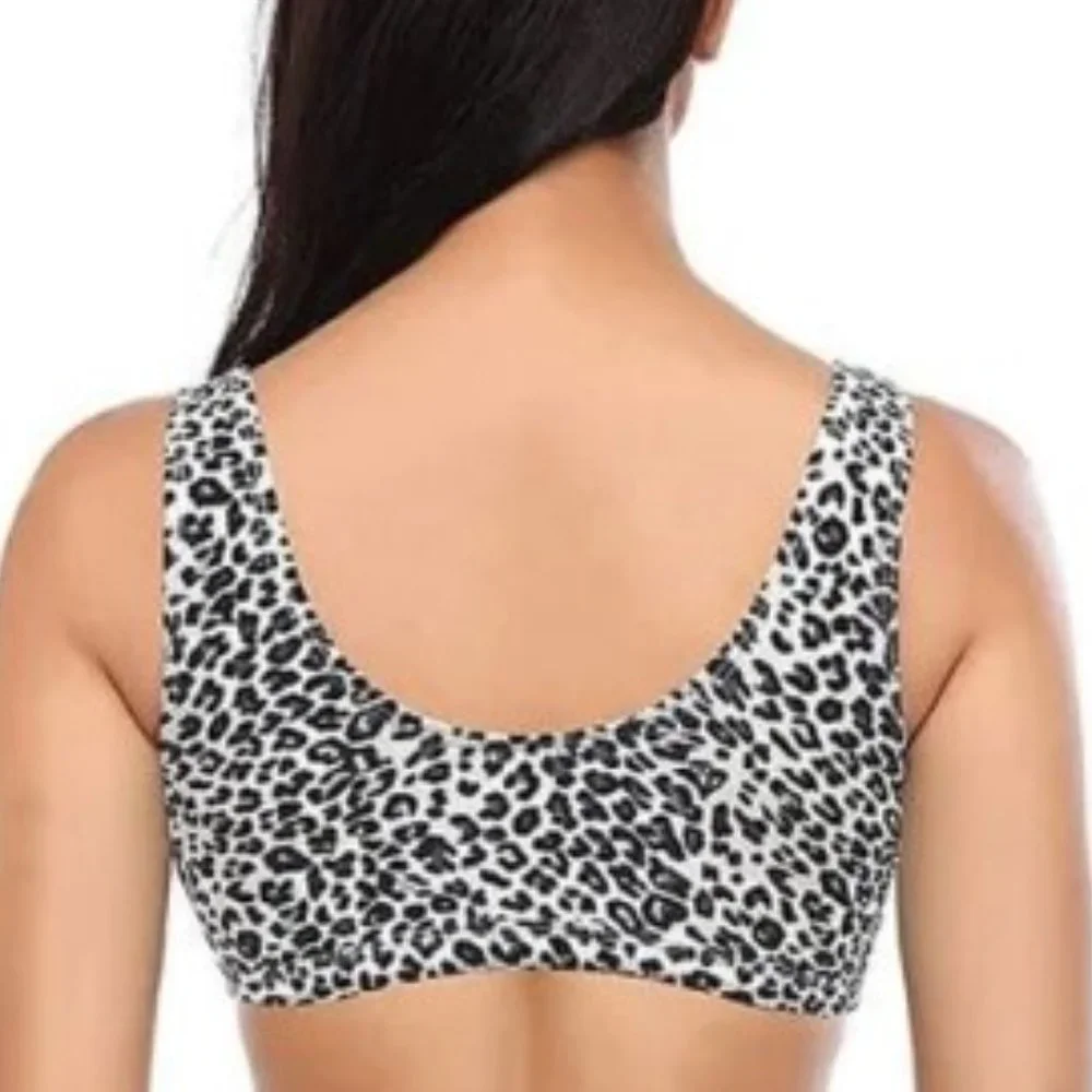 SHEKINI Leopard Print Low Scoop Crop Top High Waisted Bikini 🐆🐆 NEW WITH…
